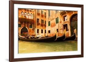 Traditional Venice gondola-null-Framed Art Print