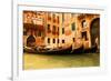 Traditional Venice gondola-null-Framed Art Print