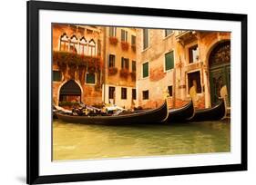 Traditional Venice gondola-null-Framed Art Print