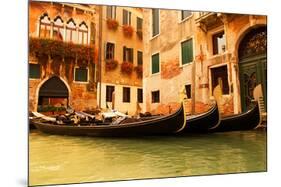 Traditional Venice gondola-null-Mounted Art Print