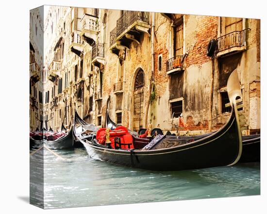 Traditional Venice gondola-null-Stretched Canvas