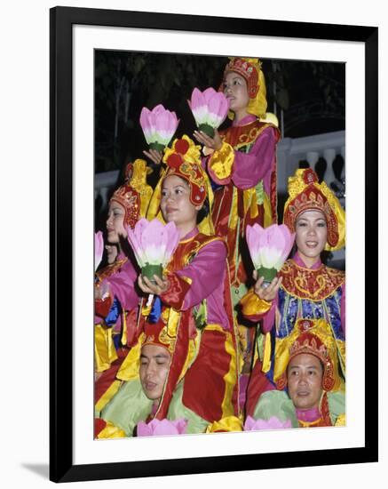 Traditional Vietnamese Lotus Dance, Vietnam, Indochina, Southeast Asia, Asia-Stuart Black-Framed Photographic Print