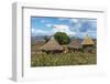 Traditional village houses with thatched roof in the mountain, Konso, Ethiopia-Keren Su-Framed Photographic Print