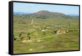 Traditional Village on Hill around Antsirabe, Madagascar, Africa-Bruno Morandi-Framed Stretched Canvas