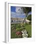 Traditional White and Blue Painted Cottages in Village Centre, Porto Cova, Beja District, Portugal-Neale Clarke-Framed Photographic Print