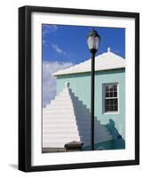 Traditional White Stone Roofs on Colourful Bermuda Houses-Gavin Hellier-Framed Photographic Print