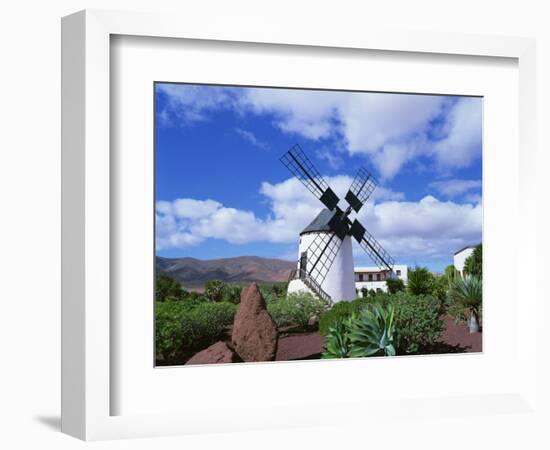 Traditional Windmill Near Antigua, Fuerteventura, Canary Islands, Spain, Europe-Nigel Francis-Framed Photographic Print