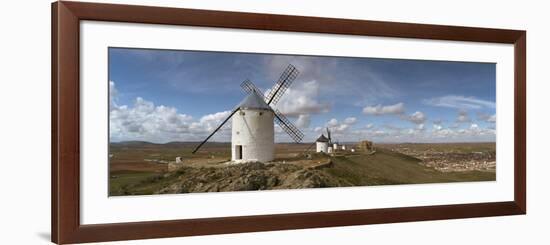 Traditional Windmill on a Hill, Consuegra, Toledo, Castilla La Mancha, Toledo Province, Spain-null-Framed Photographic Print