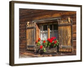 Traditional Window with Planter, Tyrol, Austria-Martin Zwick-Framed Photographic Print