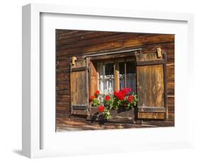 Traditional Window with Planter, Tyrol, Austria-Martin Zwick-Framed Photographic Print