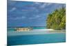 Traditional wood carved boat in the Aitutaki lagoon, Rarotonga and the Cook Islands, South Pacific,-Michael Runkel-Mounted Photographic Print