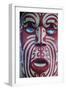 Traditional Wood Carved Mask in the Te Puia Maori Cultural Center-Michael-Framed Photographic Print