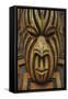 Traditional Wood Carved Mask in the Te Puia Maori Cultural Center-Michael-Framed Stretched Canvas