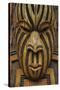 Traditional Wood Carved Mask in the Te Puia Maori Cultural Center-Michael-Stretched Canvas