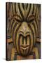 Traditional Wood Carved Mask in the Te Puia Maori Cultural Center-Michael-Stretched Canvas