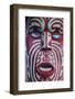 Traditional Wood Carved Mask in the Te Puia Maori Cultural Center-Michael-Framed Photographic Print