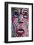 Traditional Wood Carved Mask in the Te Puia Maori Cultural Center-Michael-Framed Photographic Print