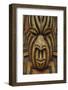 Traditional Wood Carved Mask in the Te Puia Maori Cultural Center-Michael-Framed Photographic Print