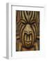 Traditional Wood Carved Mask in the Te Puia Maori Cultural Center-Michael-Framed Photographic Print