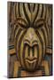 Traditional Wood Carved Mask in the Te Puia Maori Cultural Center-Michael-Mounted Photographic Print