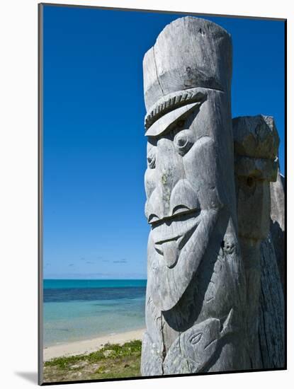 Traditional Wood Carving at the Ile Des Pins, New Caledonia, Melanesia, South Pacific, Pacific-Michael Runkel-Mounted Photographic Print