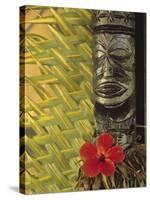 Traditional Wood Carving, Rarotonga, Cook Islands-Neil Farrin-Stretched Canvas