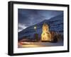 Traditional Wooden Church at Night-Patrick Dieudonne-Framed Photographic Print