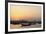 Traditional Wooden Dhow Boats in the Corniche Marina, at Sunset in Doha, Qatar, Middle East-Stuart-Framed Photographic Print