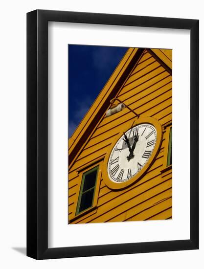 Traditional Wooden Hanseatic Merchants Buildings of the Bryggen, Bergen, Norway, Scandinavia-Robert Harding-Framed Photographic Print