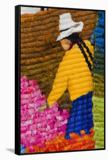 Traditional Wool Rug, Otavalo Handicraft Market, Quito, Ecuador-Cindy Miller Hopkins-Framed Stretched Canvas