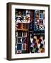 Traditional Wool Textile Blankets for Sale, Pisac Market, Peru-Cindy Miller Hopkins-Framed Photographic Print