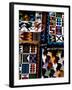 Traditional Wool Textile Blankets for Sale, Pisac Market, Peru-Cindy Miller Hopkins-Framed Photographic Print