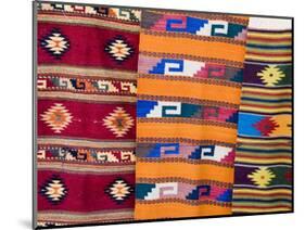 Traditional Woven Fabrics in Tourist Shops, Mitla, Oaxaca, Mexico, North America-Robert Harding-Mounted Photographic Print