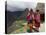 Traditionally Dressed Children by Machu Picchu, UNESCO World Heritage Site, Vilcabamba Mtns, Peru-Simon Montgomery-Stretched Canvas