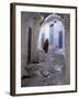 Traditionally Dressed Woman along Cobblestone Alley, Morocco-Merrill Images-Framed Premium Photographic Print