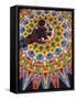 Traditionally Painted Oxcart Wheel, Costa Rica-Ken Gillham-Framed Stretched Canvas