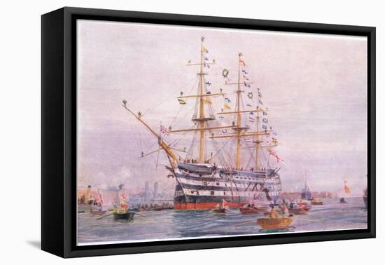 Trafalgar Anniversary, 1915-William Lionel Wyllie-Framed Stretched Canvas