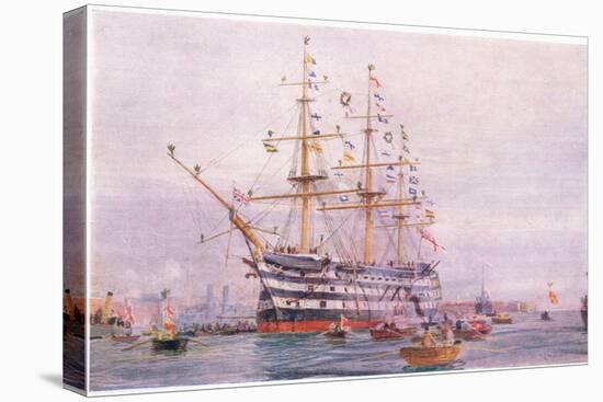 Trafalgar Anniversary, 1915-William Lionel Wyllie-Stretched Canvas