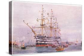 Trafalgar Anniversary, 1915-William Lionel Wyllie-Stretched Canvas