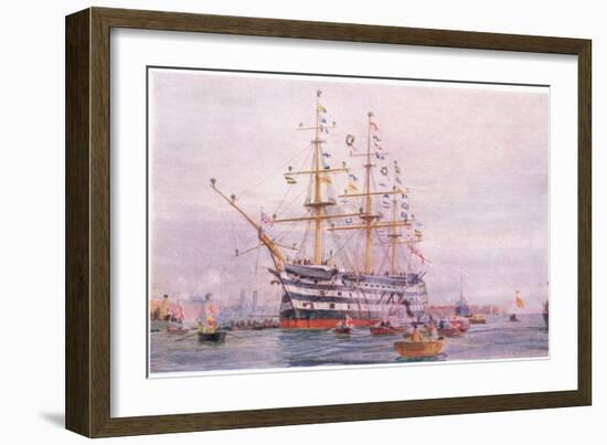 Trafalgar Anniversary, 1915-William Lionel Wyllie-Framed Giclee Print