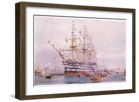 Trafalgar Anniversary, 1915-William Lionel Wyllie-Framed Giclee Print