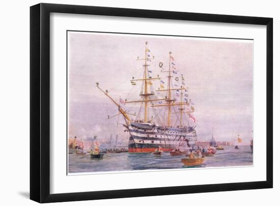 Trafalgar Anniversary, 1915-William Lionel Wyllie-Framed Giclee Print