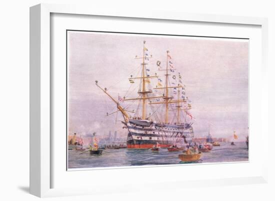 Trafalgar Anniversary, 1915-William Lionel Wyllie-Framed Giclee Print