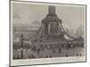 Trafalgar Day in London, 21 October, the Decorations of the Nelson Column-null-Mounted Giclee Print