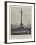 Trafalgar Day in London, the Nelson Column Decorated-null-Framed Giclee Print