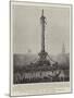 Trafalgar Day in London, the Nelson Column Decorated-null-Mounted Giclee Print