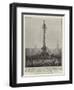 Trafalgar Day in London, the Nelson Column Decorated-null-Framed Giclee Print