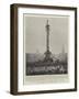 Trafalgar Day in London, the Nelson Column Decorated-null-Framed Giclee Print