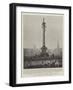 Trafalgar Day in London, the Nelson Column Decorated-null-Framed Giclee Print