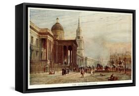 Trafalgar Sq, Fulleylove-John Fulleylove-Framed Stretched Canvas